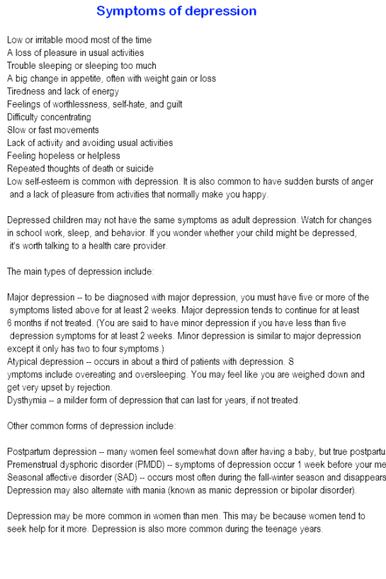 depression definition medical